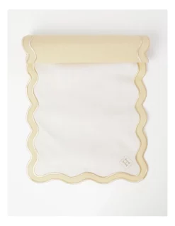 Buy 🔔 Heritage Florence Scalloped Edge Table Runner With Gold Rim ✨