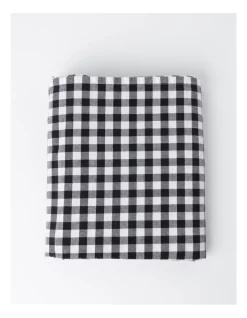 Outlet 👏 Heritage Gingham Table Cloth In Black 🥰
