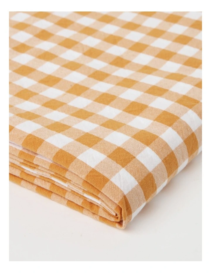 Budget 🎁 Heritage Gingham Table Cloth In Orange 🤩 4 Budget 🎁 Heritage Gingham Table Cloth In Orange 🤩 - Image 2