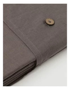 Budget ???? Australian House & Garden Fringed Linen Tablecloth Dark Stone ???? -Barcraft shop unnamed file 1034