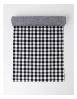 Buy 🧨 Heritage Gingham Runner In Black 😀