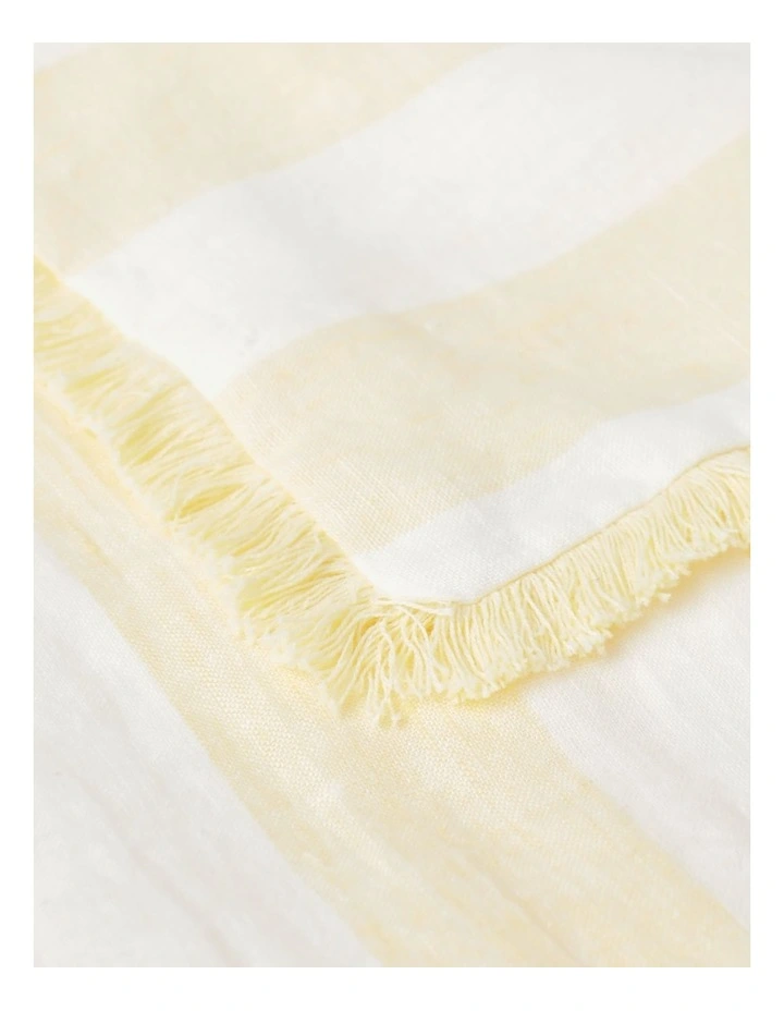 Outlet β Australian House & Garden Fringed Linen Table Runner Wide Stripe In Yellow π― 5 Outlet β Australian House & Garden Fringed Linen Table Runner Wide Stripe In Yellow π― - Image 3