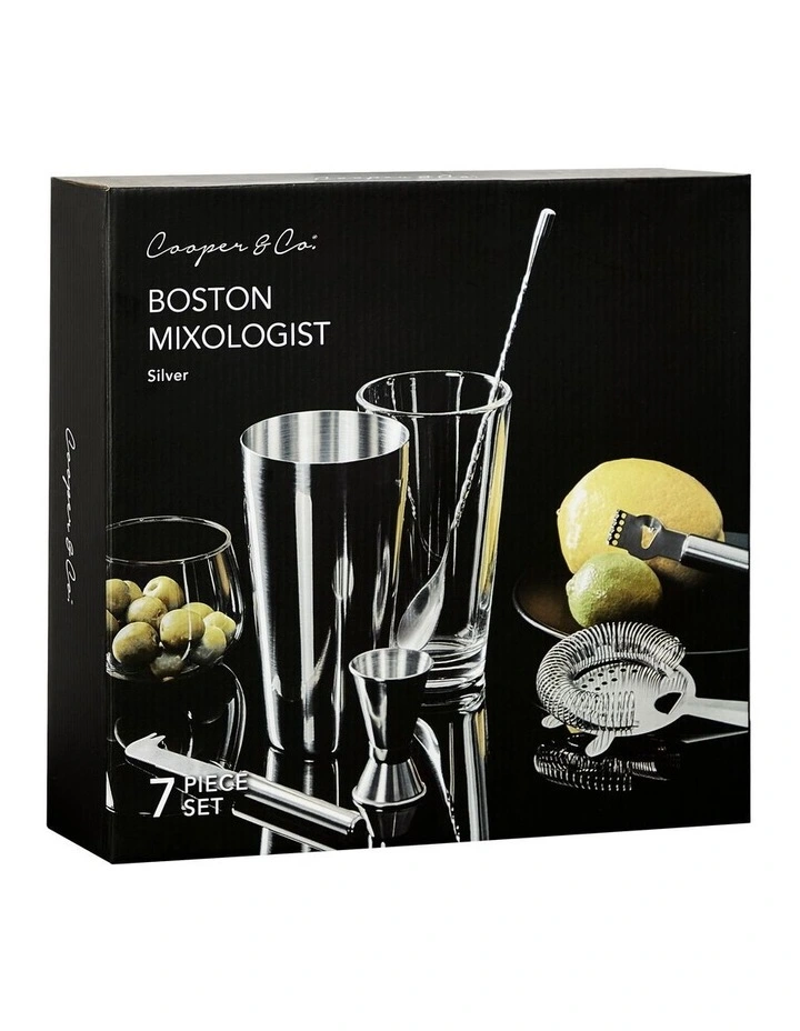 Outlet π₯ Cooper & Co Mixologist 800ml Cocktail Bartender 7 Piece Set In Silver π 6 Outlet π₯ Cooper & Co Mixologist 800ml Cocktail Bartender 7 Piece Set In Silver π - Image 4