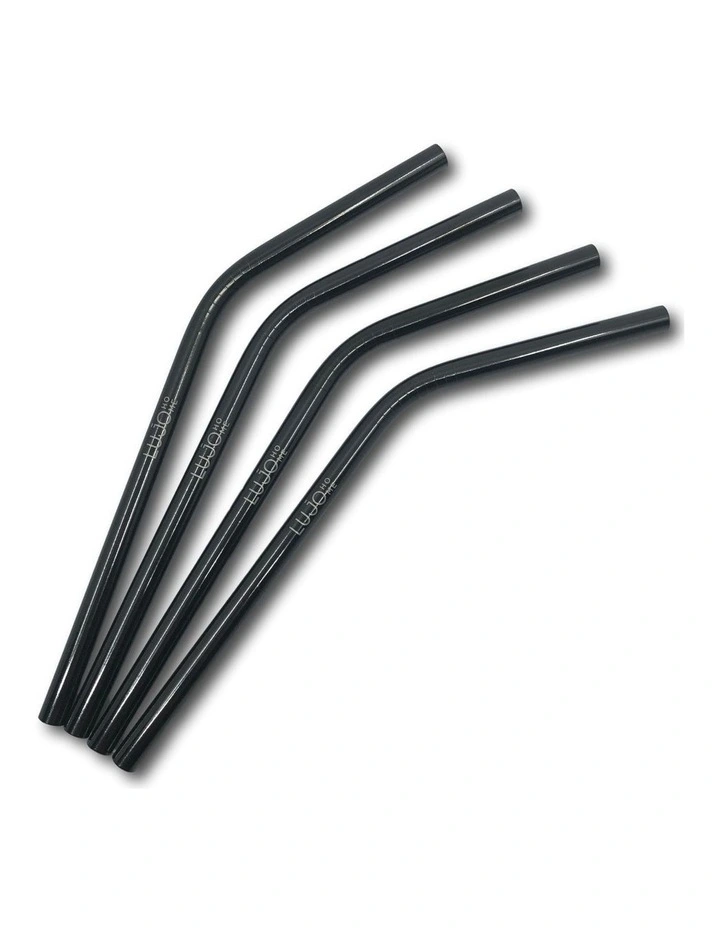 Short Bent Cocktail Straws in Black Flash Sale ???? Lujo Home Short Bent Cocktail Straws In Black ✨ -Barcraft shop unnamed file 210