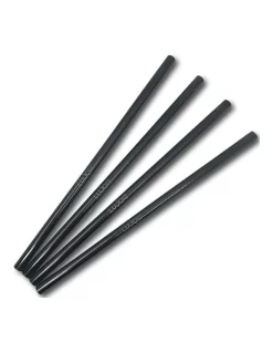 Discount 🎁 Lujo Home Short Straight Cocktail Straws In Black 🛒