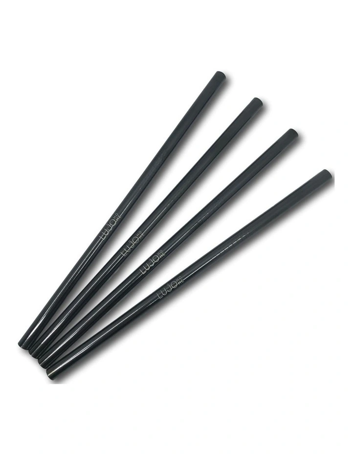 Discount π Lujo Home Short Straight Cocktail Straws In Black π 3 Discount π Lujo Home Short Straight Cocktail Straws In Black π