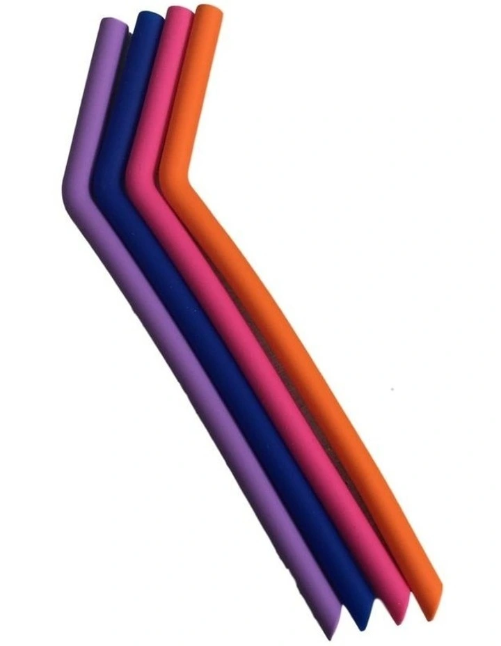 Best Sale π Lujo Home Silicone Straws Set In Dark π 4 Best Sale π Lujo Home Silicone Straws Set In Dark π - Image 2