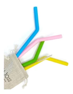 Best Sale 🎁 Lujo Home Silicone Straws Set In Pastel 🎉