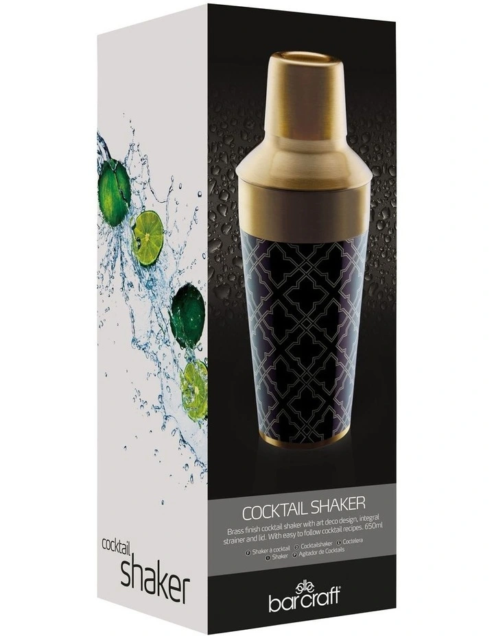 Wholesale π BarCraft Art Deco Gift Boxed 650ml Cocktail Shaker Silver π 5 Wholesale π BarCraft Art Deco Gift Boxed 650ml Cocktail Shaker Silver π - Image 3