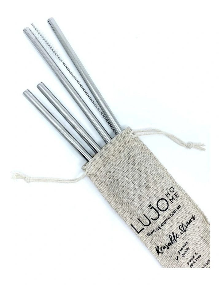 Best Pirce π€© Lujo Home Reusable Straws Smoothie Size Silver Straight 𧨠3 Best Pirce π€© Lujo Home Reusable Straws Smoothie Size Silver Straight π§¨