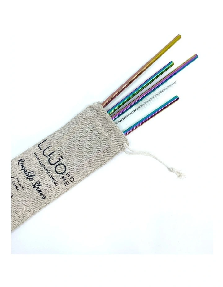 Coupon π Lujo Home Stainless Steel Straws 6mm Rainbow Straight π 3 Coupon π Lujo Home Stainless Steel Straws 6mm Rainbow Straight π