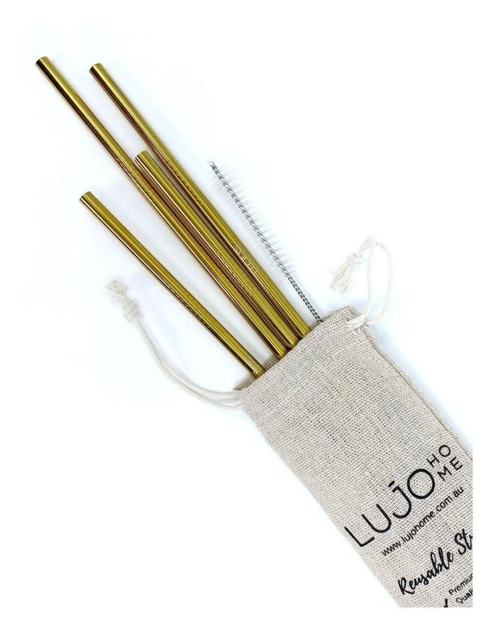 Cheap 𧨠Lujo Home Stainless Steel Straws 6mm Gold Straight π 3 Cheap 𧨠Lujo Home Stainless Steel Straws 6mm Gold Straight π