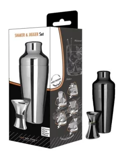 Brand new 🥰 Uber Bar Tools Shaker & Jigger Set Platinum Black 🎁