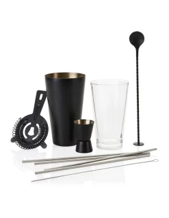 Budget ๐ Stanley Rogers 10 Piece Cocktail Set Black ๐