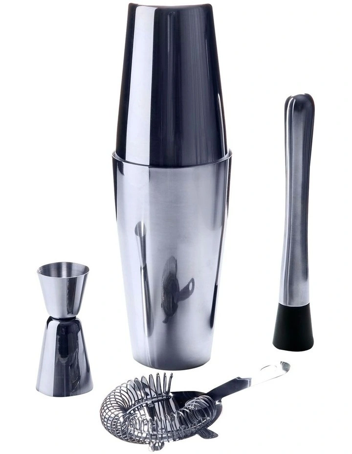 New π― Salt&pepper Bond Boston Shaker Set 5 Piece Silver π 3 New π― Salt&pepper Bond Boston Shaker Set 5 Piece Silver π