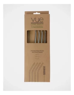 Buy ???? Vue Set Of 4 Stainless Steel Straws With Brush Cleaner ???? -Barcraft shop unnamed file 515