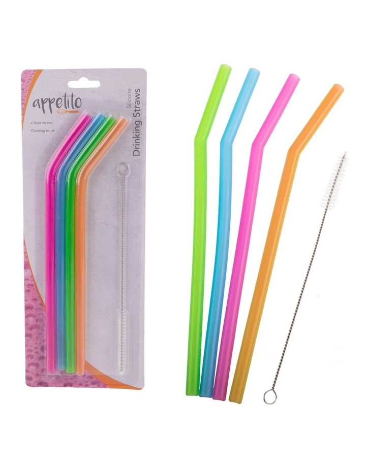 Best reviews of โ๏ธ Appetito Silicone Bent Drinking Straws Set Of 4 With Brush ๐ 4 Best reviews of โ๏ธ Appetito Silicone Bent Drinking Straws Set Of 4 With Brush ๐ - Image 2