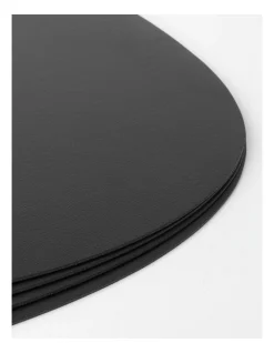 Best deal 😉 Vue Leather-look Placemat Set Of 4 Black 🧨 -Barcraft shop unnamed file 544