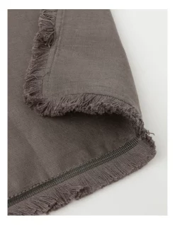 Best Sale ???? Australian House & Garden Fringed Linen Napkin Set Of 4 Dark Stone ???? -Barcraft shop unnamed file 577