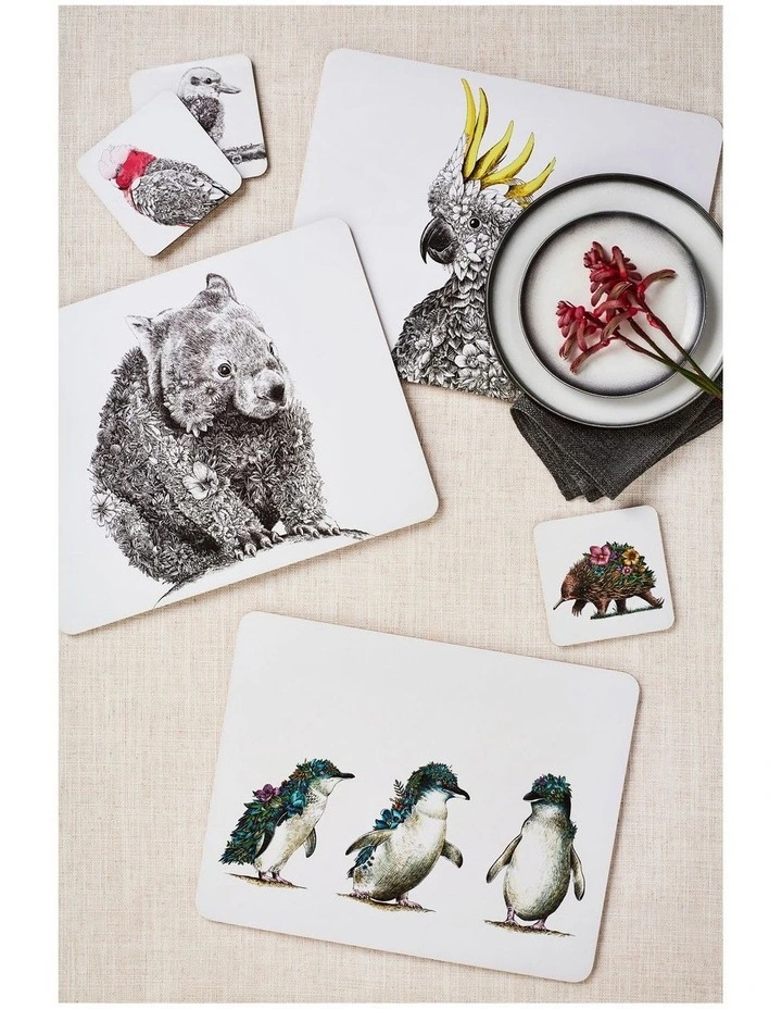 Cheap ⭐ Maxwell & Williams Marini Ferlazzo Birds Of Australia 34x26.5cm Set Of 4 Gift Boxed Cork Back Placemat 🔥 4 Cheap ⭐ Maxwell & Williams Marini Ferlazzo Birds Of Australia 34x26.5cm Set Of 4 Gift Boxed Cork Back Placemat 🔥 - Image 2
