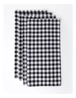 Deals π― Heritage Gingham Napkin Set Of 4 In Black π€©