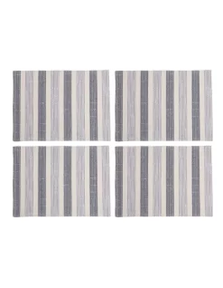 Cheapest 🌟 Ladelle Eco Sorrento Recycled Cotton Placemat Set Of 4 In Indigo ✔️