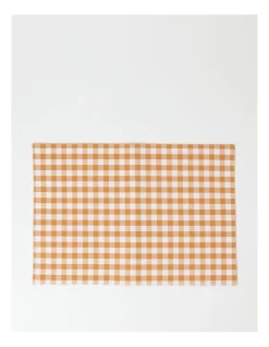 Best deal ✨ Heritage Gingham Placemat Set Of 4 In Orange ⌛