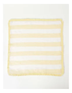 Best deal π Australian House & Garden Fringed Linen Napkin Set Of 4 Wide Stripe In Yellow π
