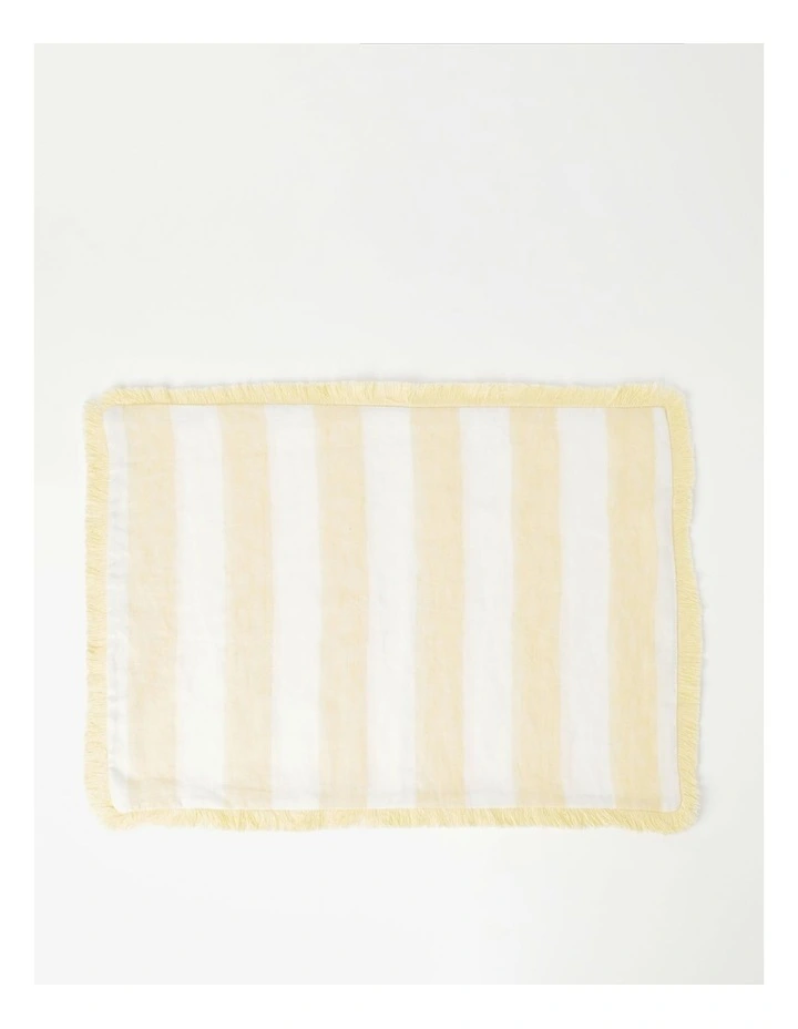 Fringed Linen Placemat Set of 4 Wide Stripe in Yellow Cheap ???? Australian House & Garden Fringed Linen Placemat Set Of 4 Wide Stripe In Yellow ???? -Barcraft shop unnamed file 671