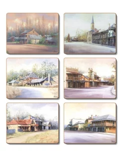 New 💯 Cinnamon Country Towns Set Of 6 Placemats ❤️