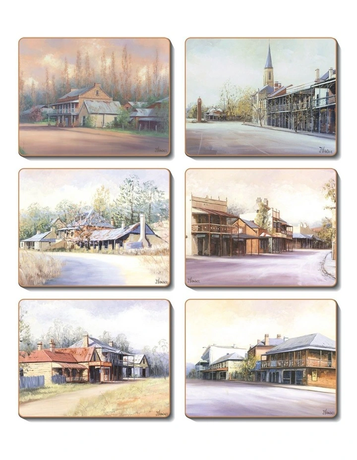 New 💯 Cinnamon Country Towns Set Of 6 Placemats ❤️ 3 New 💯 Cinnamon Country Towns Set Of 6 Placemats ❤️