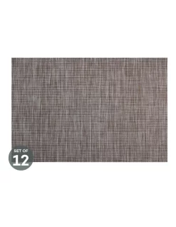 Discount ???? Maxwell & Williams Placemat Lurex 45x30cm Taupe Stripe Set Of 12 ????