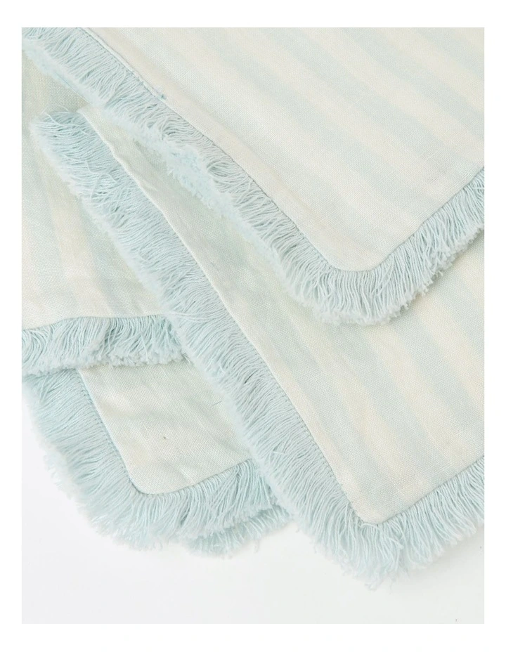 Fringed Linen Placemat Set of 4 Fine Lines in Morning Mist Budget ❤️ Australian House & Garden Fringed Linen Placemat Set Of 4 Fine Lines In Morning Mist ⭐ -Barcraft shop unnamed file 699