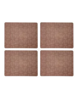 Outlet 💯 Ladelle Splice Hardback Placemat Set Of 4 In Ginger 😀