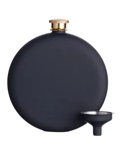 Cheapest 😉 BarCraft 350ml Soft Touch Gift Boxed Hip Flask Black 💯