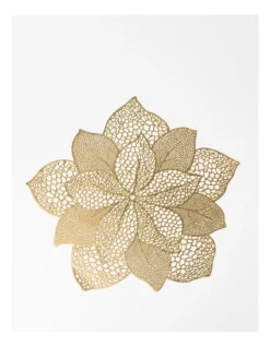 Outlet π Heritage Poinsettia Placemat Set Of 4 In Gold π