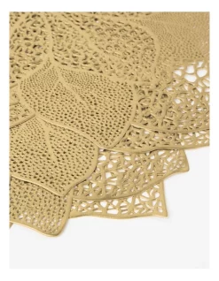 Outlet ???? Heritage Poinsettia Placemat Set Of 4 In Gold ???? -Barcraft shop unnamed file 792