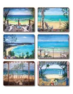 Discount 🔔 Cinnamon Coastal Verandahs Set Of 6 Placemats 🎉