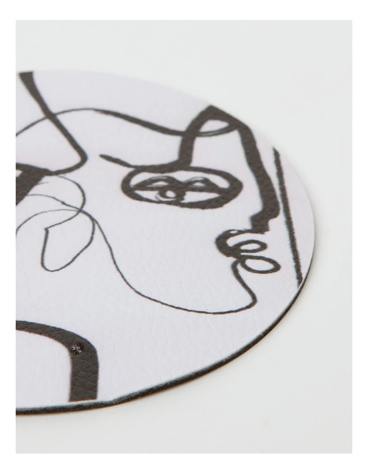 Leather Look Coaster Faces in Black and White Round Promo ???? Vue Leather Look Coaster Faces In Black And White Round ???? -Barcraft shop unnamed file 816