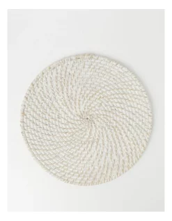 Buy π Australian House & Garden Flat Rattan Placemat Cream π