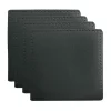 Outlet ⭐ Maxwell & Williams Table Accents Leather Coaster 10x10cm Set Of 4 In Charcoal 🎉