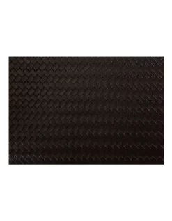 Promo ???? Maxwell & Williams Table Accents 43x30cm Plait Leather Look Placemat Black ❤️