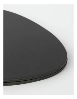 Discount ???? Vue Leather-look Coaster Set Of 4 Black ???? -Barcraft shop unnamed file 910