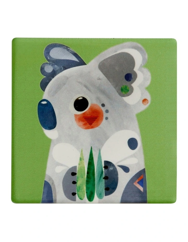 New 🌟 Maxwell & Williams Pete Cromer Ceramic 9.5cm Koala Square Tile Coaster Green 🥰 3 New 🌟 Maxwell & Williams Pete Cromer Ceramic 9.5cm Koala Square Tile Coaster Green 🥰